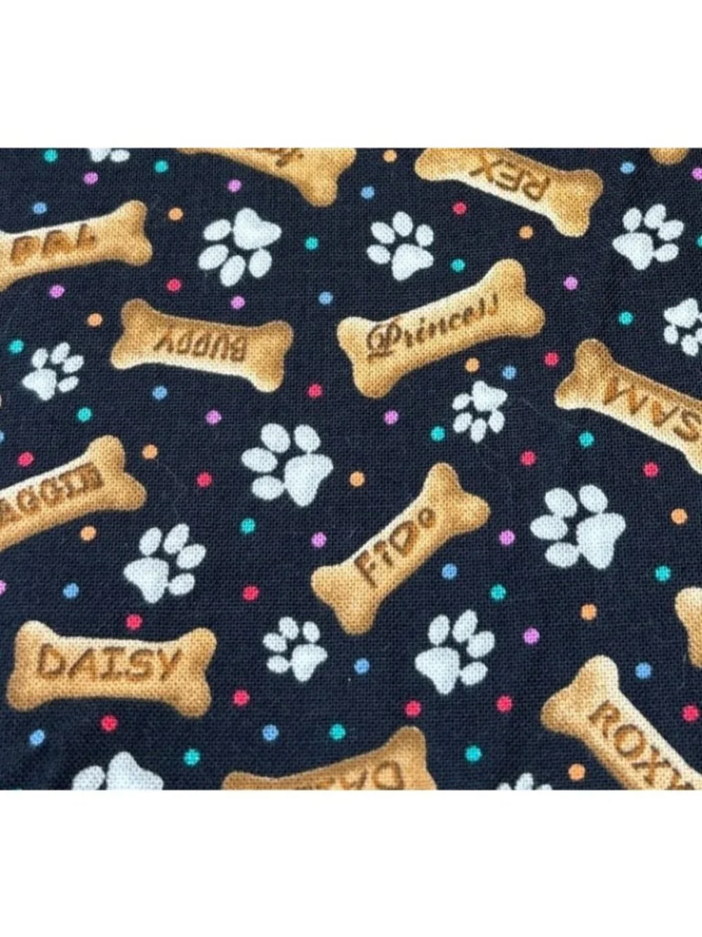 Dog-Themed Cotton Fabric 24x28